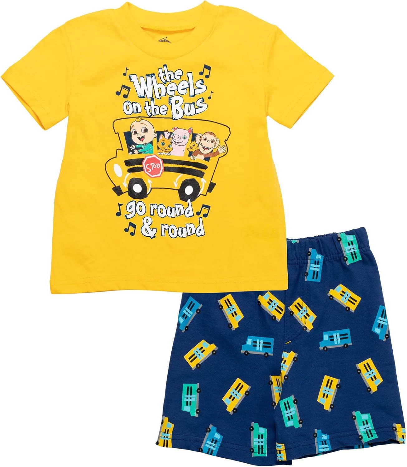 CoComelon JJ Graphic T-Shirt French Terry Shorts Outfit Set