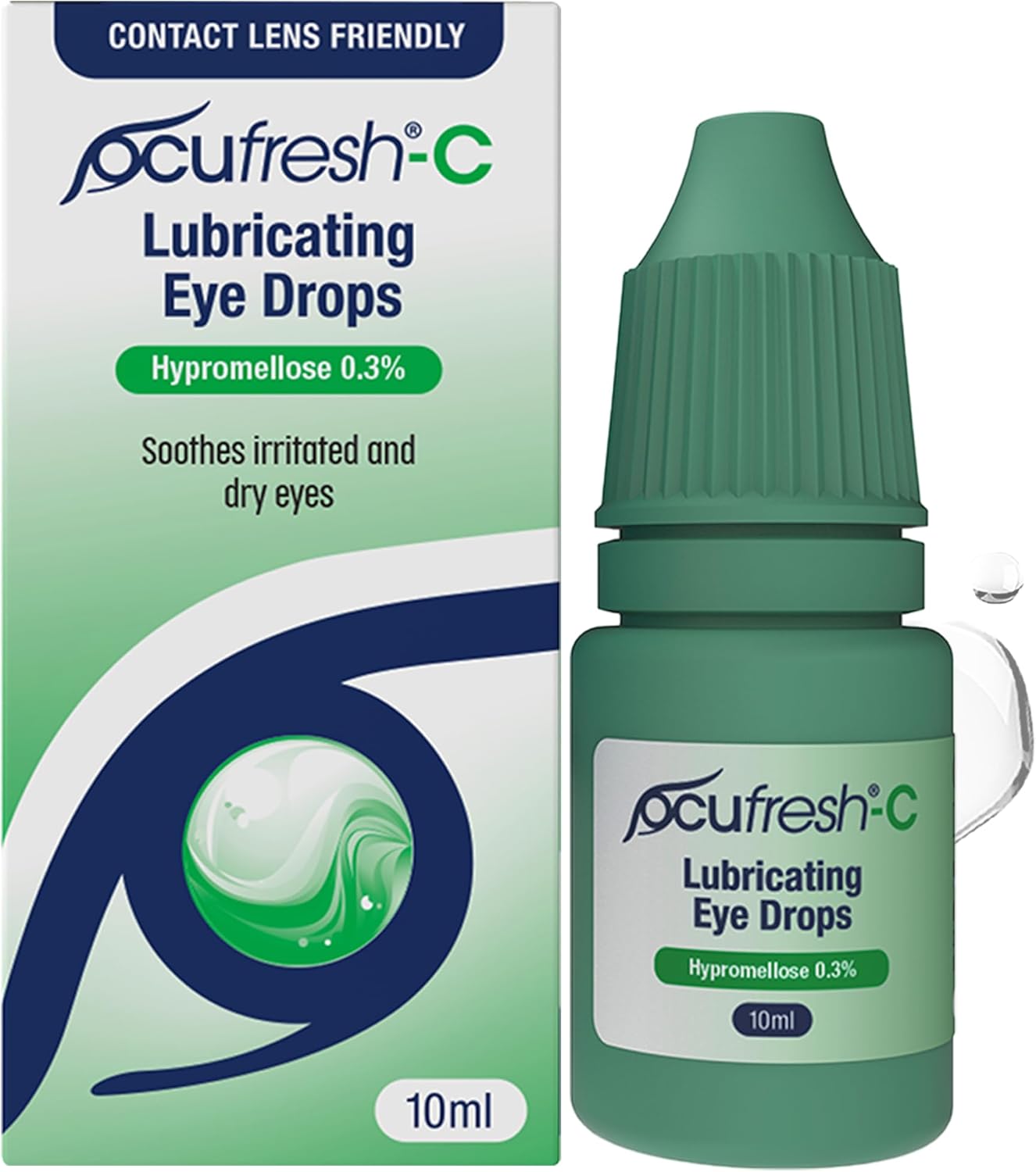 Ocufresh Contact Lens 0.3% Eye Drops | Specially Crafted Advanced Formula for Contact Lens Users | Soothing & Lubricating | Restores Eye Moisture & Clear Vision | 10ml