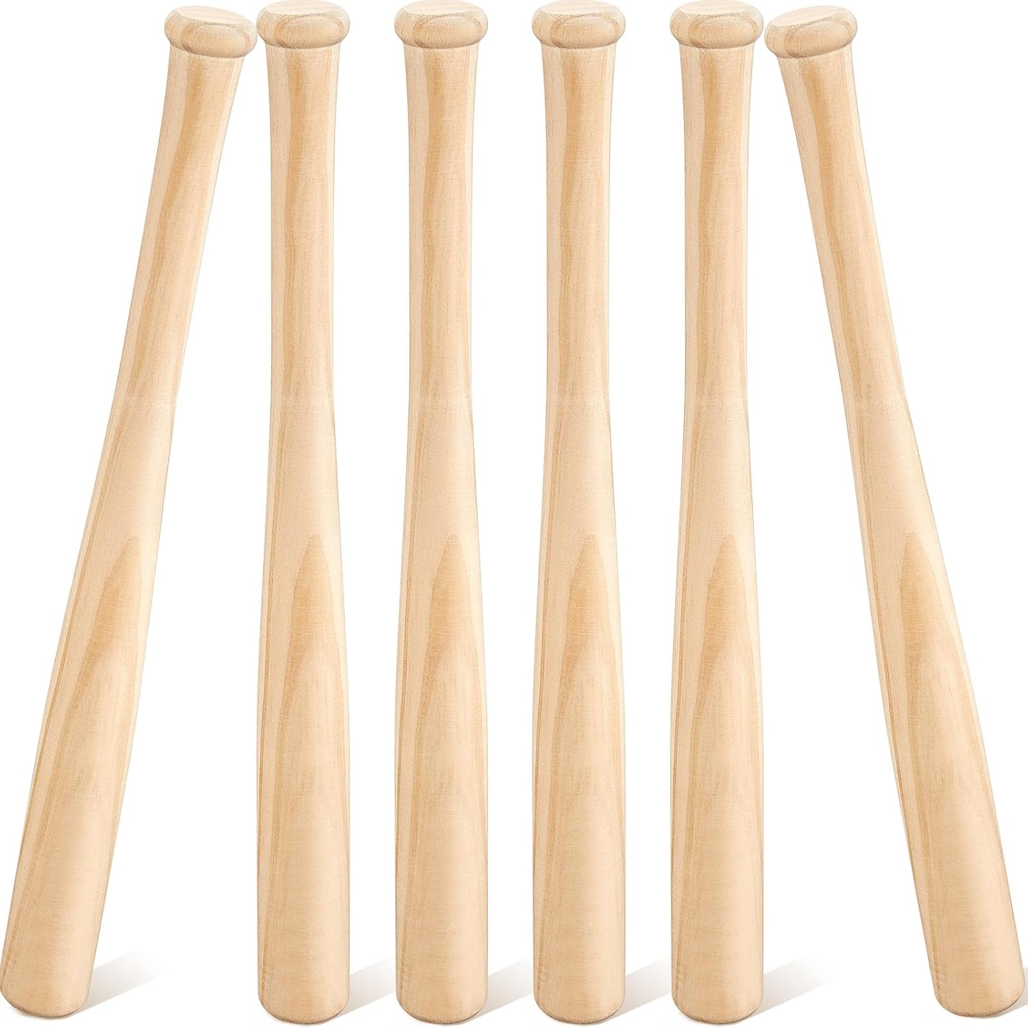 Juexica 6 Pieces Mini Baseball Bat 12 Inch Unfinished Small Wooden Baseball Bats for Crafts Painting DIY Craft Projects Ball Sports Party Favors