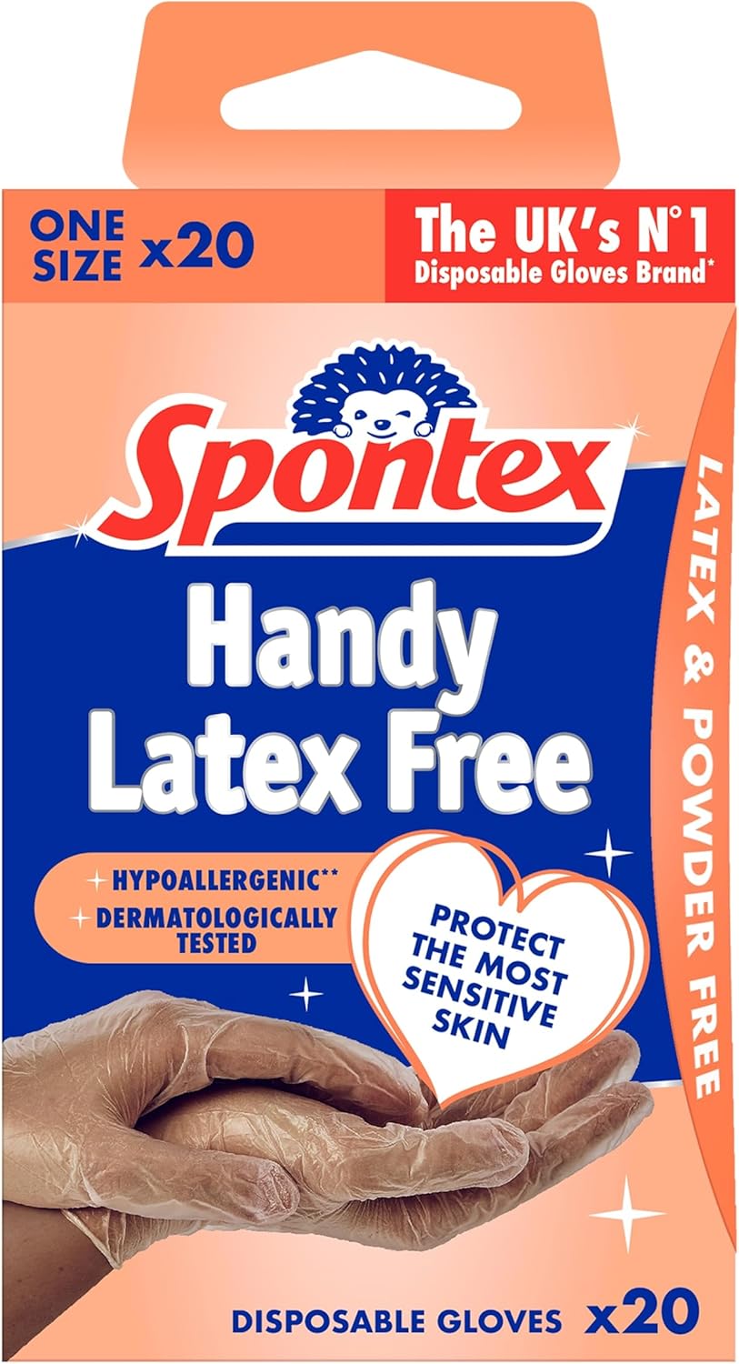 Spontex 20 Handy Latex Free Disposable Gloves