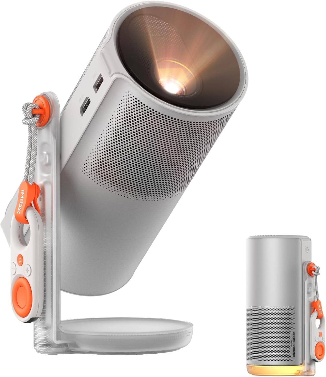 XGIMI MoGo 4 2025 NEW Portable Projector, Google TV with Licensed Netflix, 360° Adjustable Stand, 2.5 Hours of Playtime, 2 x 6W Harman Kardon, Outdoor Projector, Wifi, Bluetooth, Include Sunset Filter