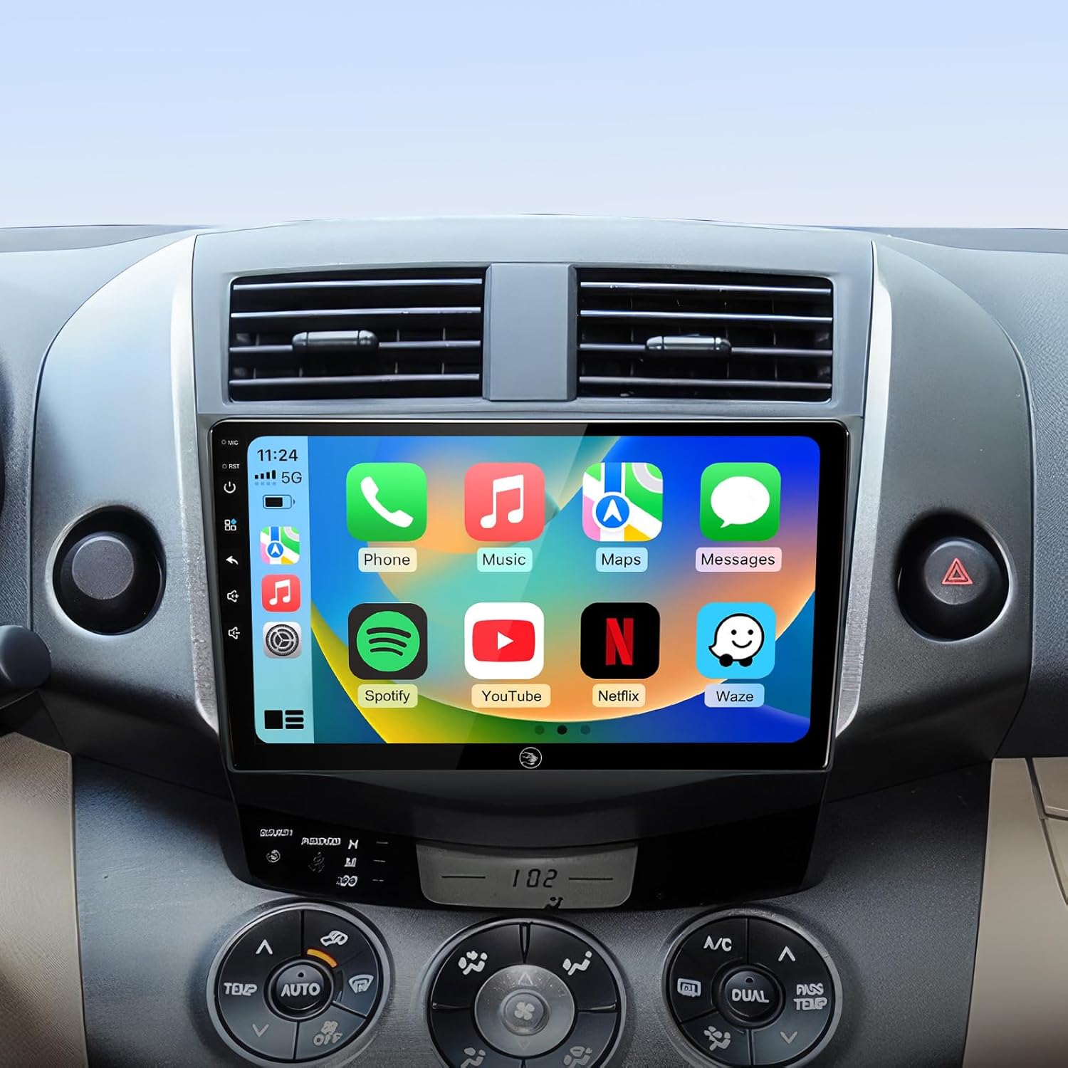 for Toyota RAV4 Car Radio Stereo 5G WiFi 2006 2007 2008 2009 2010 2011,10.2 Inch IPS HD Touch Screen Car Radio Wireless CarPlay Android Auto, GPS FM/SWC Bluetooth 1080P Backup Camera (2G+64G)