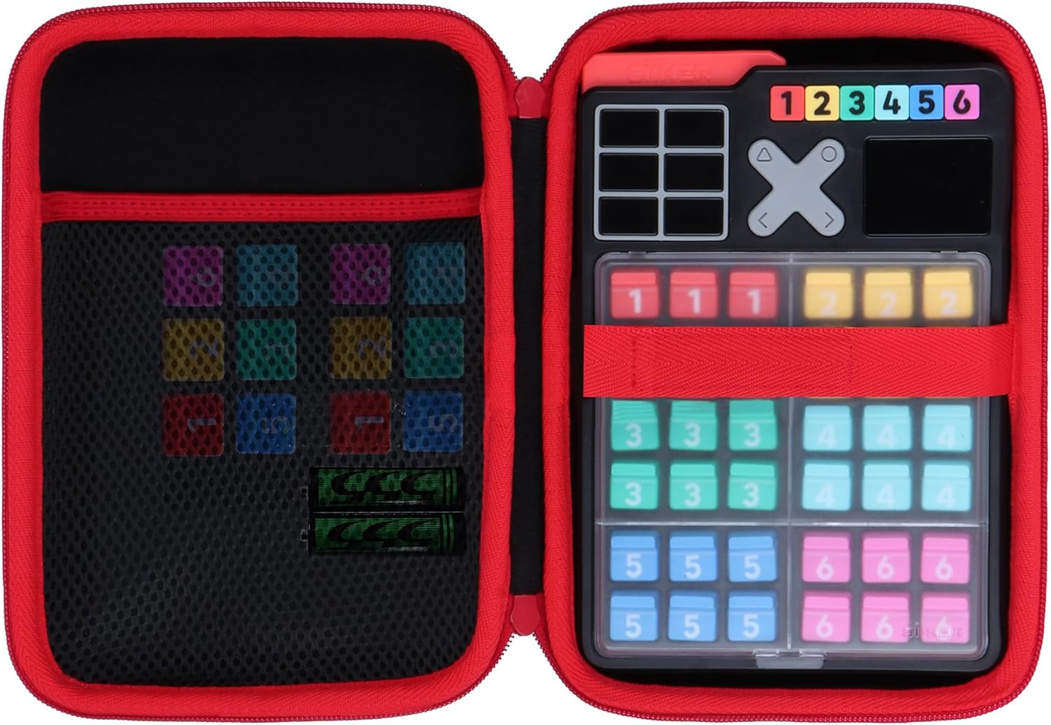 Lebakort Storage Case Compatible with GiiKER Smart Sudoku Puzzle Games Original 2500 Challenges Sudoku Brain Teaser Puzzle (Black+Red Case)