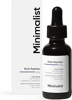 Minimalist Multi Peptide Night Face Serum for Anti Aging with Collagen Boosting | Reduces Wrinkles | Hydrating Serum With 7% Matrixyl 3000 & 3% Bio-Placenta | For Women & Men | 1 Fl Oz / 30 ml