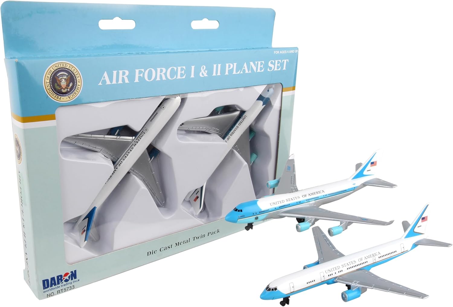 Air Force One 2 Plane set Air Force One and Air Force Two, Blue and White
