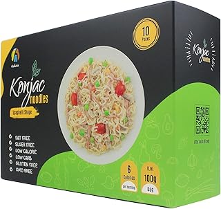 Hethstia Konjac Noodle Low Carb Pasta Shirataki Spaghetti 56.5 Oz Instant Konjac Ramen, Healthy, Pre-cooked, Low Calorie, Gluten-Free, Fat Free, Sugar Free, Vegan, Keto and Paleo-Friendly (10 Packs)