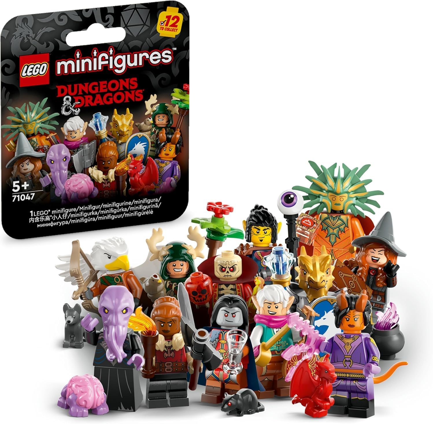 LEGO 71047 Dungeons & Dragons Collectible Minifigures - 1 Random Mystery Pack (12 Characters Total to Collect)