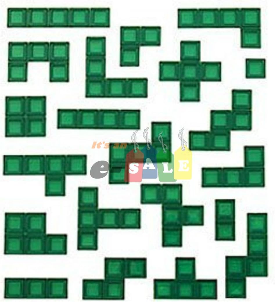 BLOKUS Game Replacement Parts ~ 21 GREEN PIECES