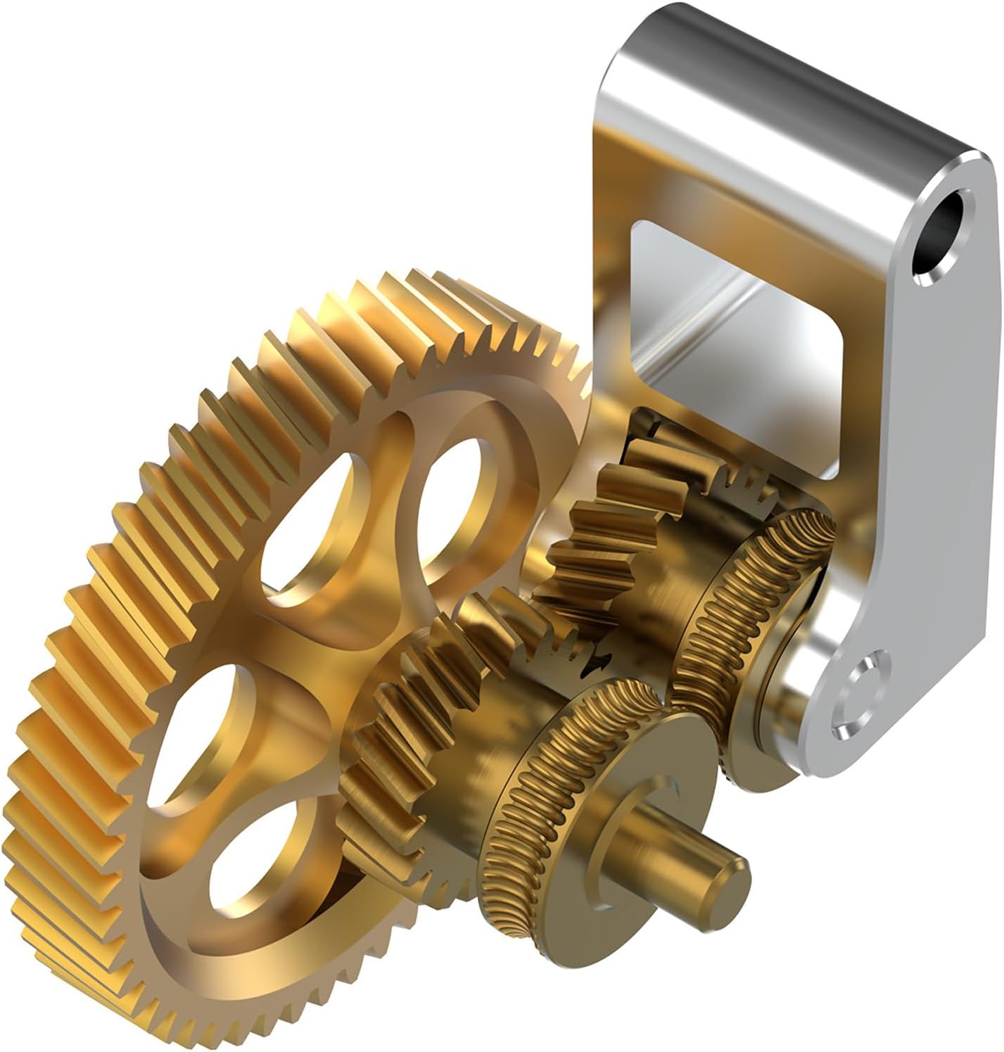 BIQU Panda Claw, Extruder Gear Assembly for Bambu-Lab X1C P1P P1S 3D Printers, Golden RNC Nano-Coated Extruder Gear, Smoother and More Even Flow, Longer Service Life