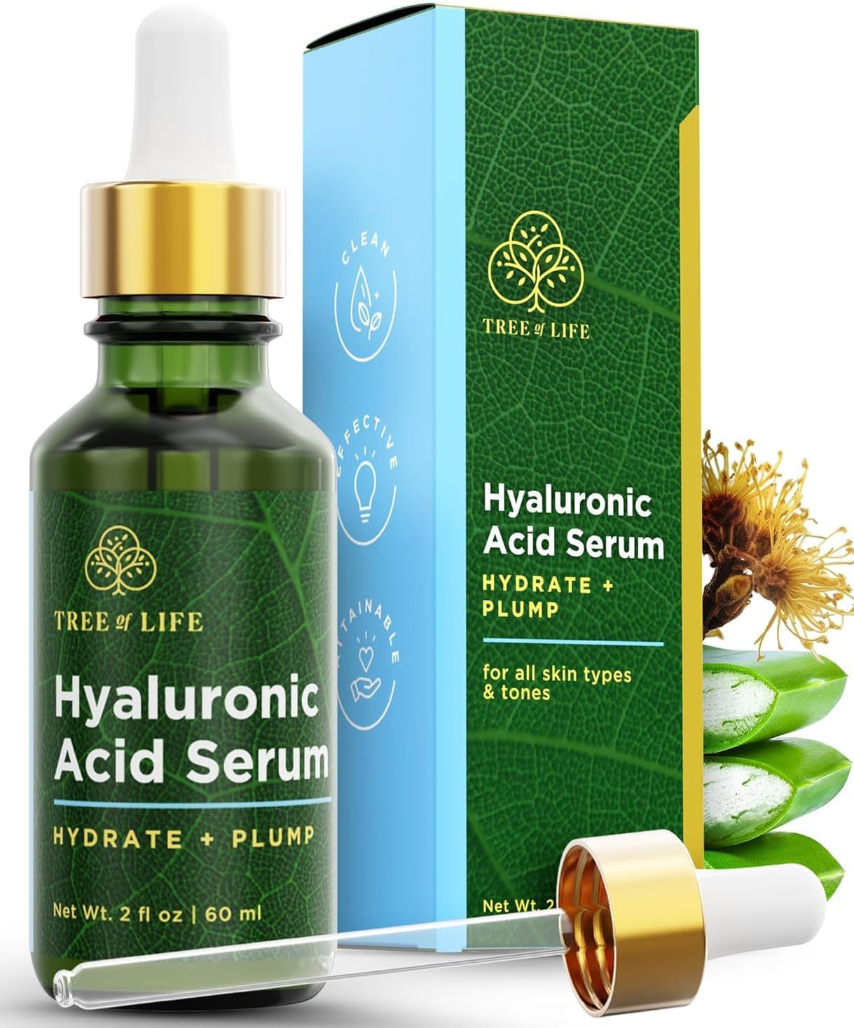Hyaluronic Acid Serum for Skin - 2oz Double Size