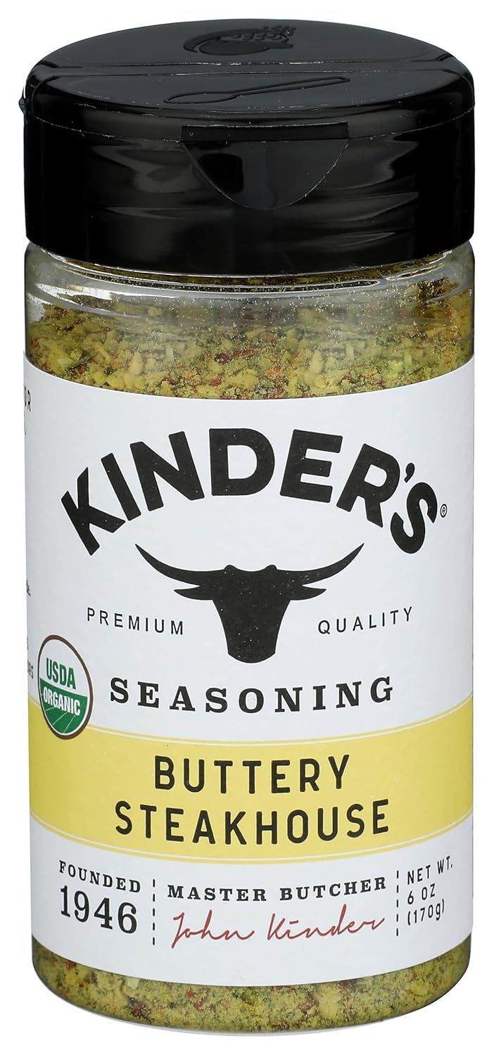 KINDERS Organic Buttery Steakhouse Seasoning, 6 OZ