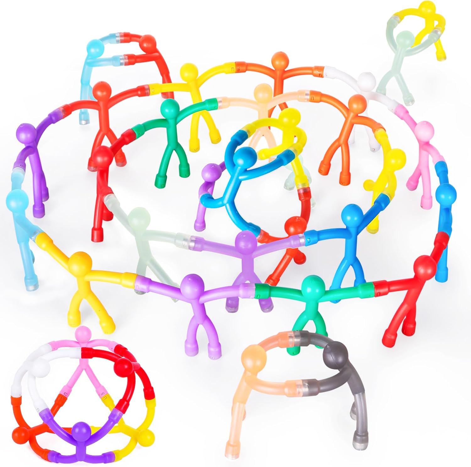 Yellcetoy Multipurpose Magnetic Fidget Travel Toys,Refrigerator Magnets Men,Sensory Toys for Autistic Children,Special Needs Developmental Toys for ADHD,Party Bag Fillers for Kids(12 Pcs)