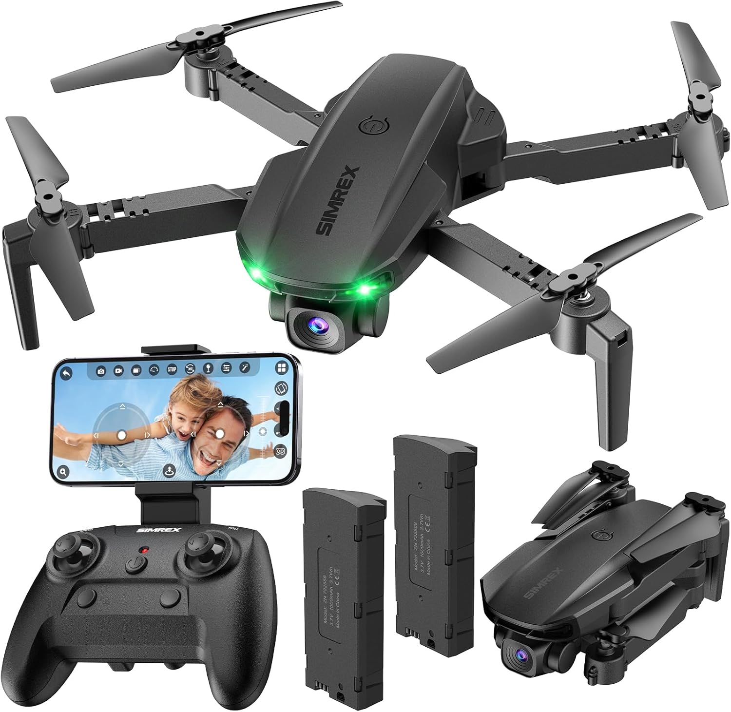 Drone With Camera 1080P for Kids And Adults, RC Quadcopter With Altitude Hold, Mini Drone With One Key Start, Waypoint Fly, Headless Mode, 3D Flip, 3 Speeds, Remote Control Drone for Beginners