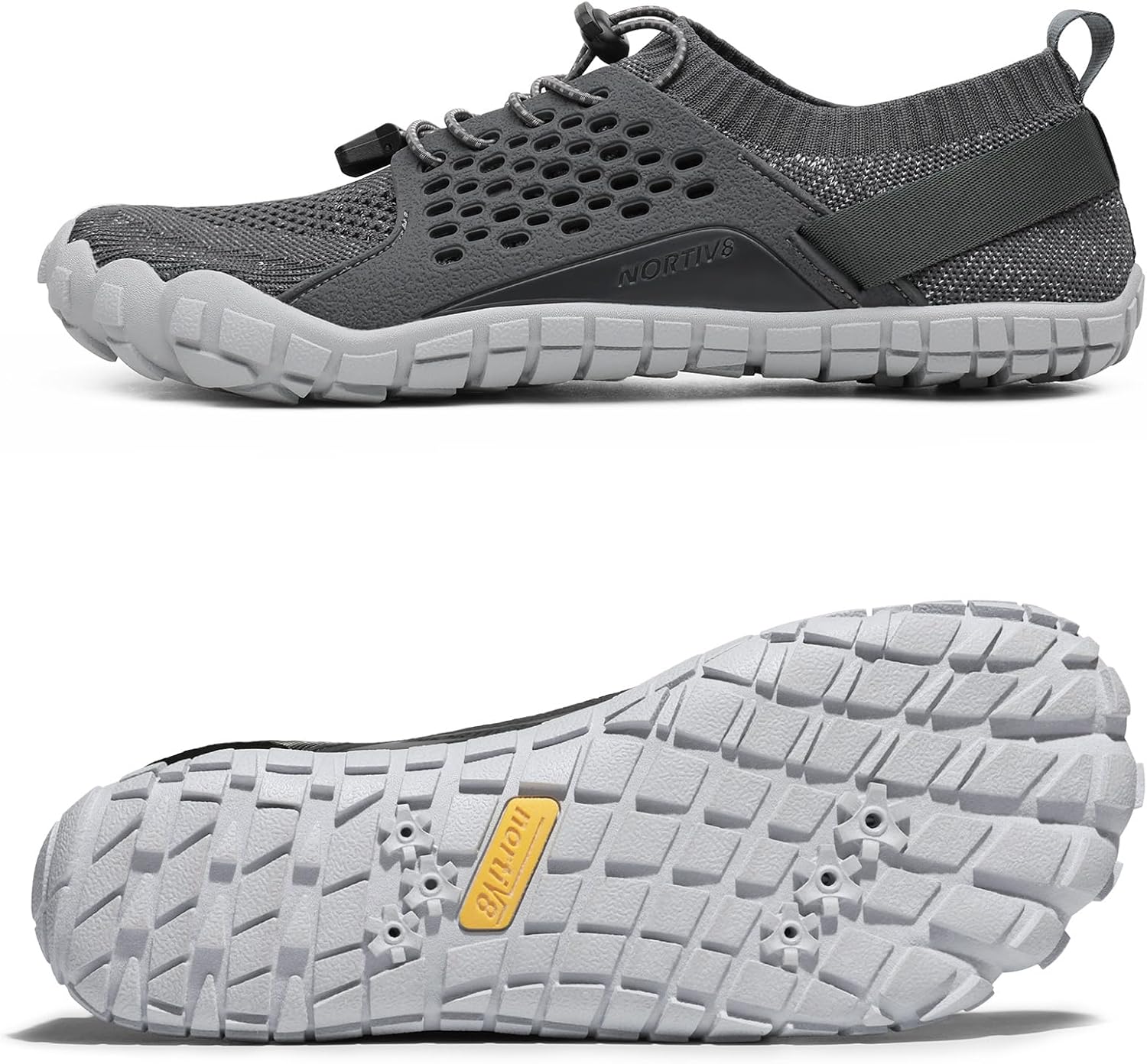 NORTIV 8 Men's Water Shoes Barefoot Athletic Lightweight Sports Aqua Shoes Outdoor Swim Fishing Hiking Diving Surf Walking Water Shoe TREKMAN