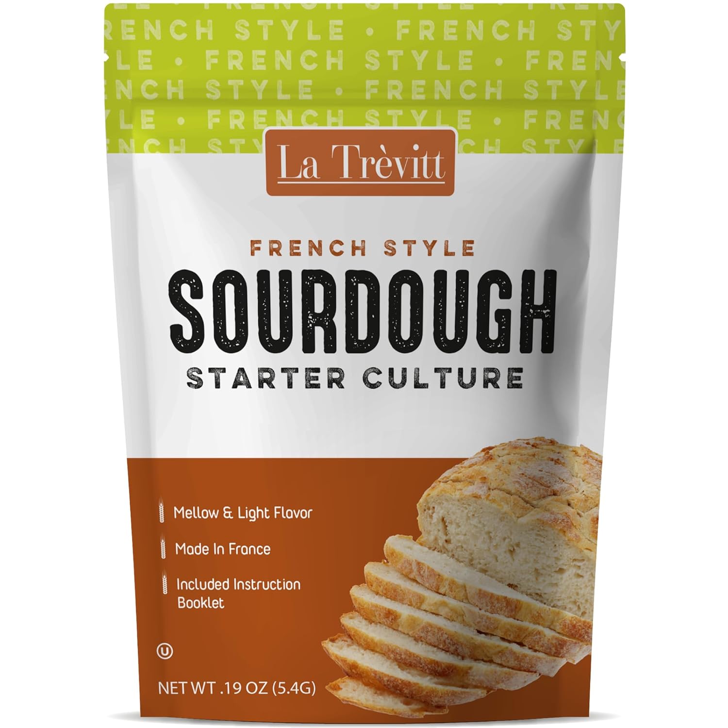 Sourdough Starter Culture French Style - Artisinal Dehydrated Sourdough Culture - Homemade Artisan Bread - Fast Activating - Dehydrated Live Culture Bread Mix - Easy Instructions - KOSHER - By LA Trevitt