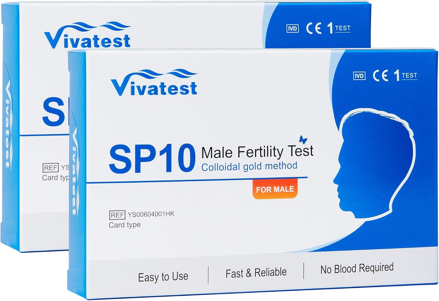 Male Fertility Test - Sperm Count Check for Men | Accurate Sperm Check Fertility Home Test | Fast & Private Kit for Men | Viva Test (2 Pack)