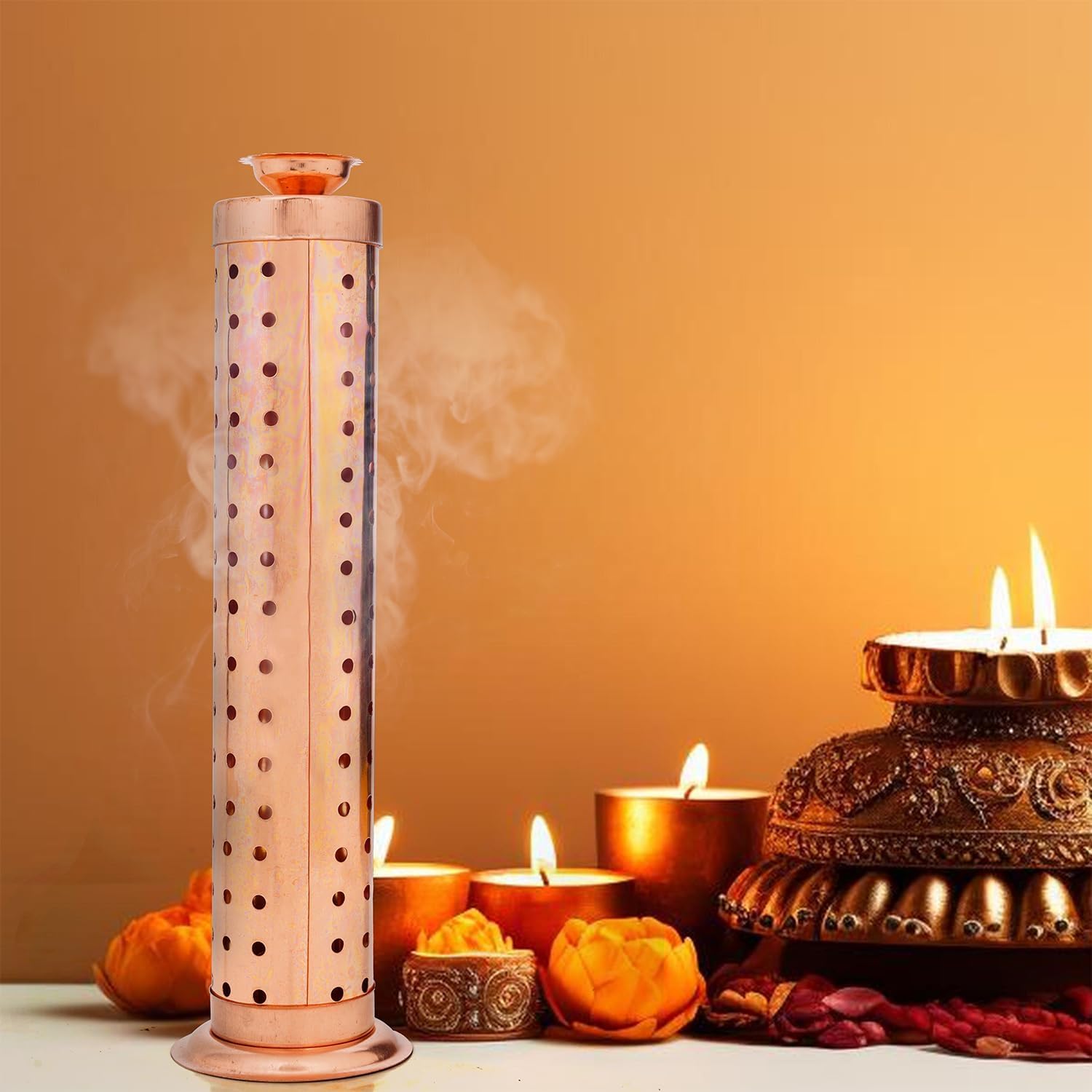 Agarbatti Stand Combo Dhoop | Pooja Items for Decoration | Pooja Items for Decoration | Tower Burner- Incense Stick Holder, Inscence Stick Tower Holder