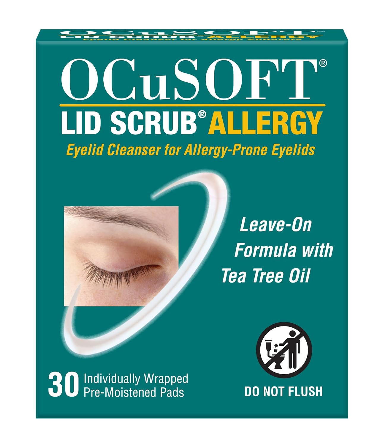 OCuSOFT Lid Scrub Allergy Eyelid Cleanser – 30 Pre-Moistened Pads