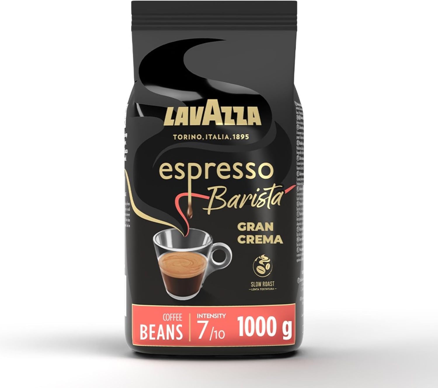 Lavazza Barista Gran Crema, Arabica And Robusta Drum Roast Coffee Beans, Pack Of 1kg