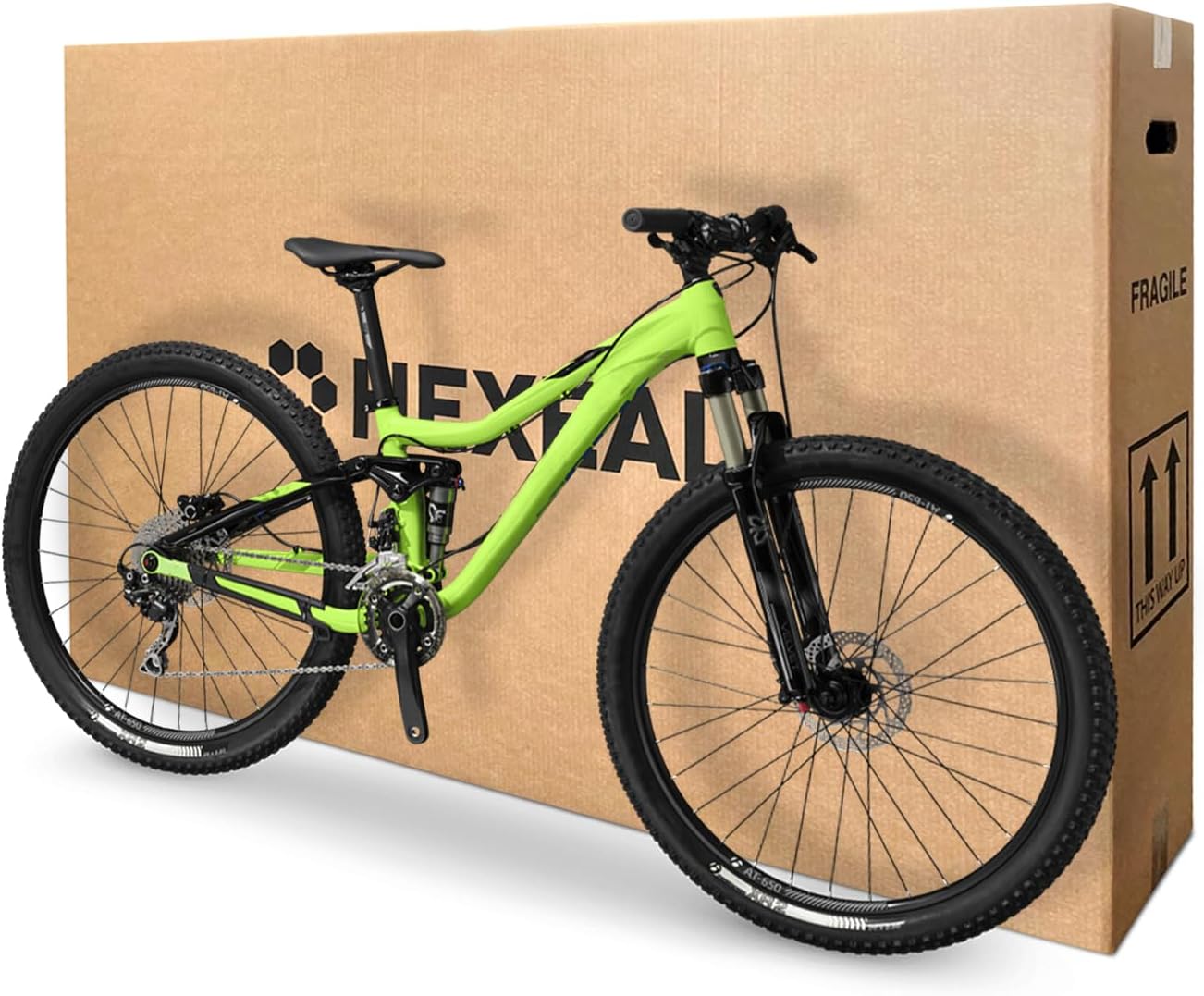 Hexeal 132cm x 24cm x 80cm Cardboard Bike/55'' TV Box | Removal Box, Storage Box, Extra Strong, 100% Recyclable, Made With 70% Recycled Materials, 100% Compostable