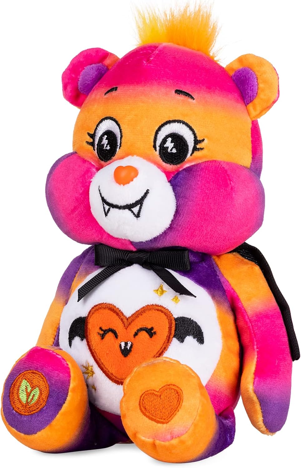 Care Bears - Basic Fun Halloween Spooky Sparkle Bear 22cm Plush – Cute Vampire Teddy with Cape & Fangs, Collectible Soft Toy for Kids & Fans Ages 4+