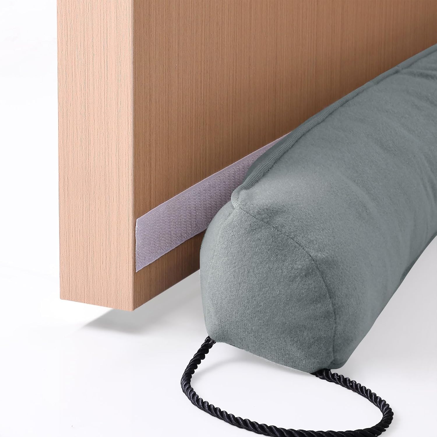 hyha 36 Inch Door Draft Stopper, Blocks Hot Cold Air with Removable Washable Cover, Gaps Up to 3 Inch, All-Season Noise and Wind Seal, Under Draft Stopper for Bottom of Door Window, Gray