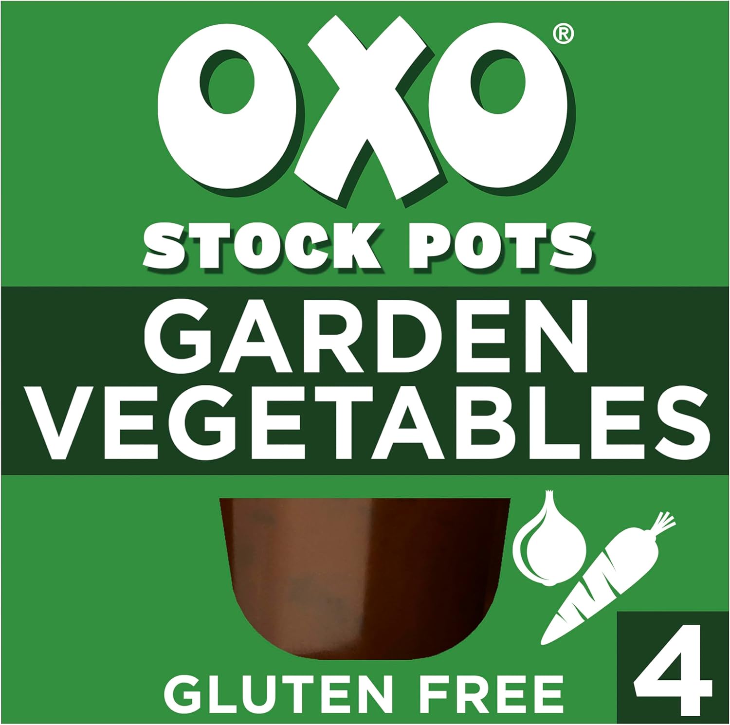 OXO Stock Pots Gluten Free Garden Vegetables With Parsley & Garlic, 4 x 20 g (80 g)