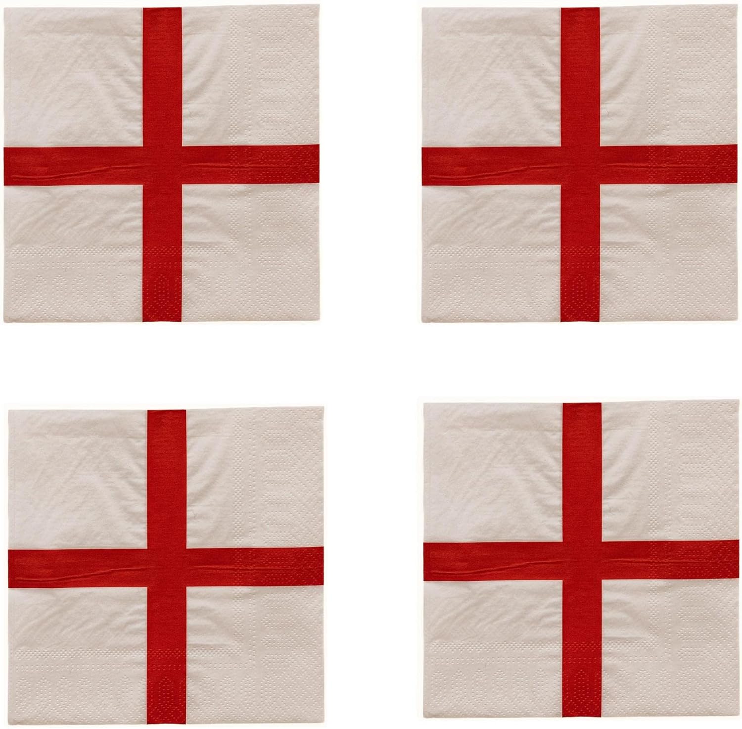 25Pcs Printed 2-Ply Paper Napkins St George Party Supplies for England Sporting Events Pub Football World Cup Celebrations Party