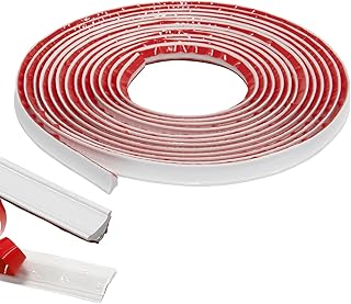 Flexible Trim Caulk Strip Wall Moulding Trim, 1/2 in x16 Ft Peel and Stick Trim for Wall Corner Deco, Ceiling, Backsplash Tile Edge, Countertops, Baseboard, Floor(White)