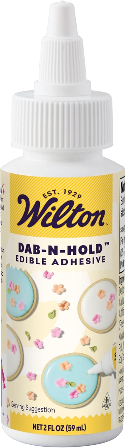 Wilton Dab-N-Hold Edible Adhesive, Strong Food-Safe Glue for Cake Decorating, Fondant, Sugar Sheets & Icing Decorations, Clear, 2-oz