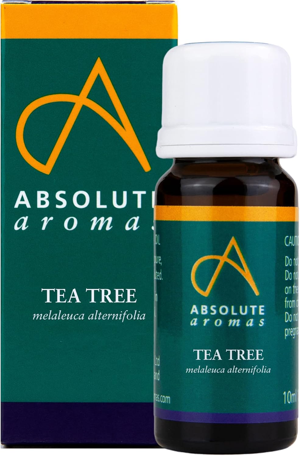 Absolute Aromas Tea Tree Essential Oil 10ml - Pure, Natural, Undiluted, Cruelty Free and Vegan – for Aromatherapy, Diffusers and Face, Hair, Skin and Nail Care