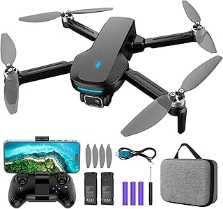 Mirason Drone with Camera, 1080P HD Wifi FPV Foldable Camera Drone with 2 Batteries, Mini Drone with High Pressure, Scroll 360 Degrees, Headless Mode, 10 Mins Long Flight, Drone for Kids Adults Beginner