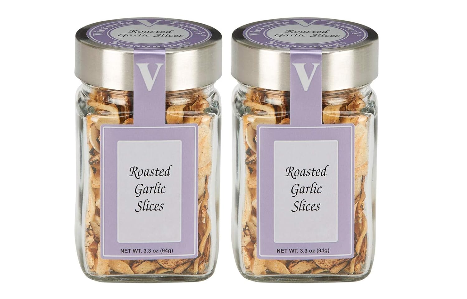 Roasted Garlic Slices- 3.3 oz. Jar (Pack of 2) A pantry staple! The simplest way to enhance flavor without the hassle of peeling and chopping fresh garlic.