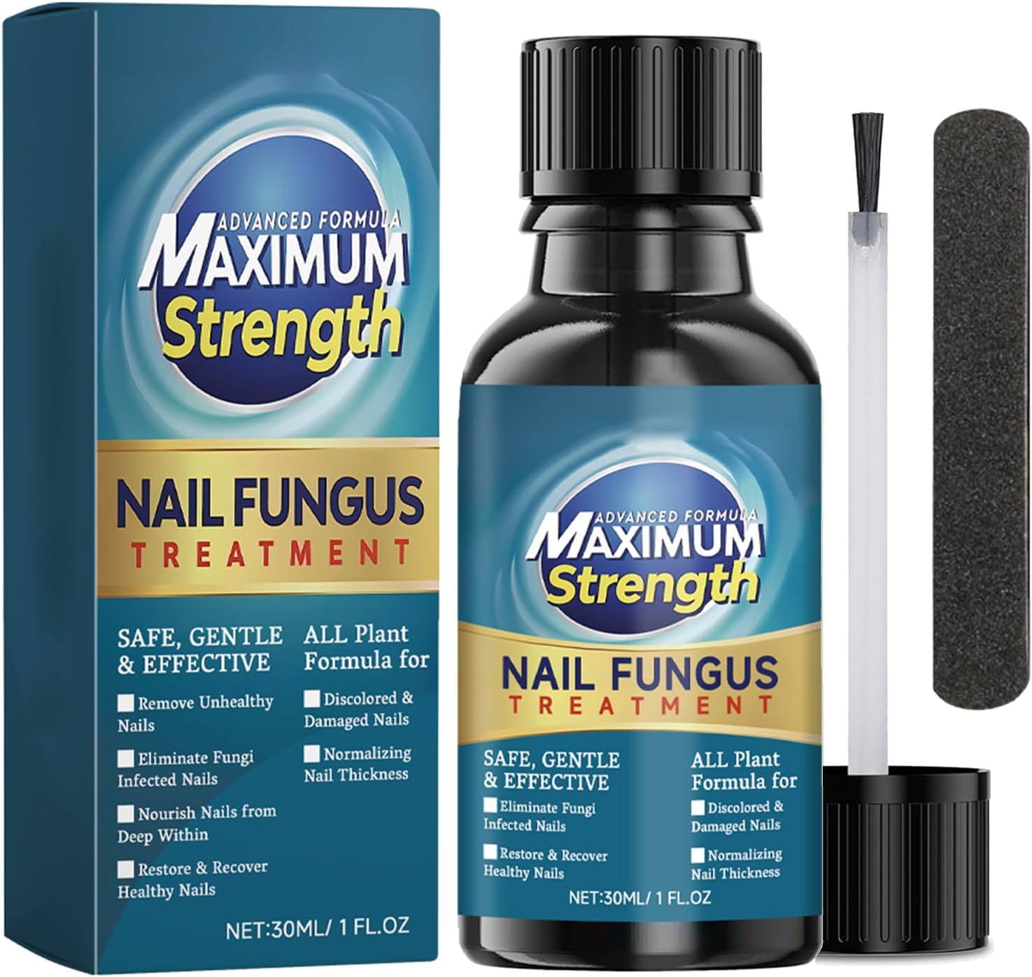 Fungal Nail Treatment Extra Strong for Toe Nail Fungus Treatment for Toenail, Anti Fungal Nail Repair with Nail File 30ml
