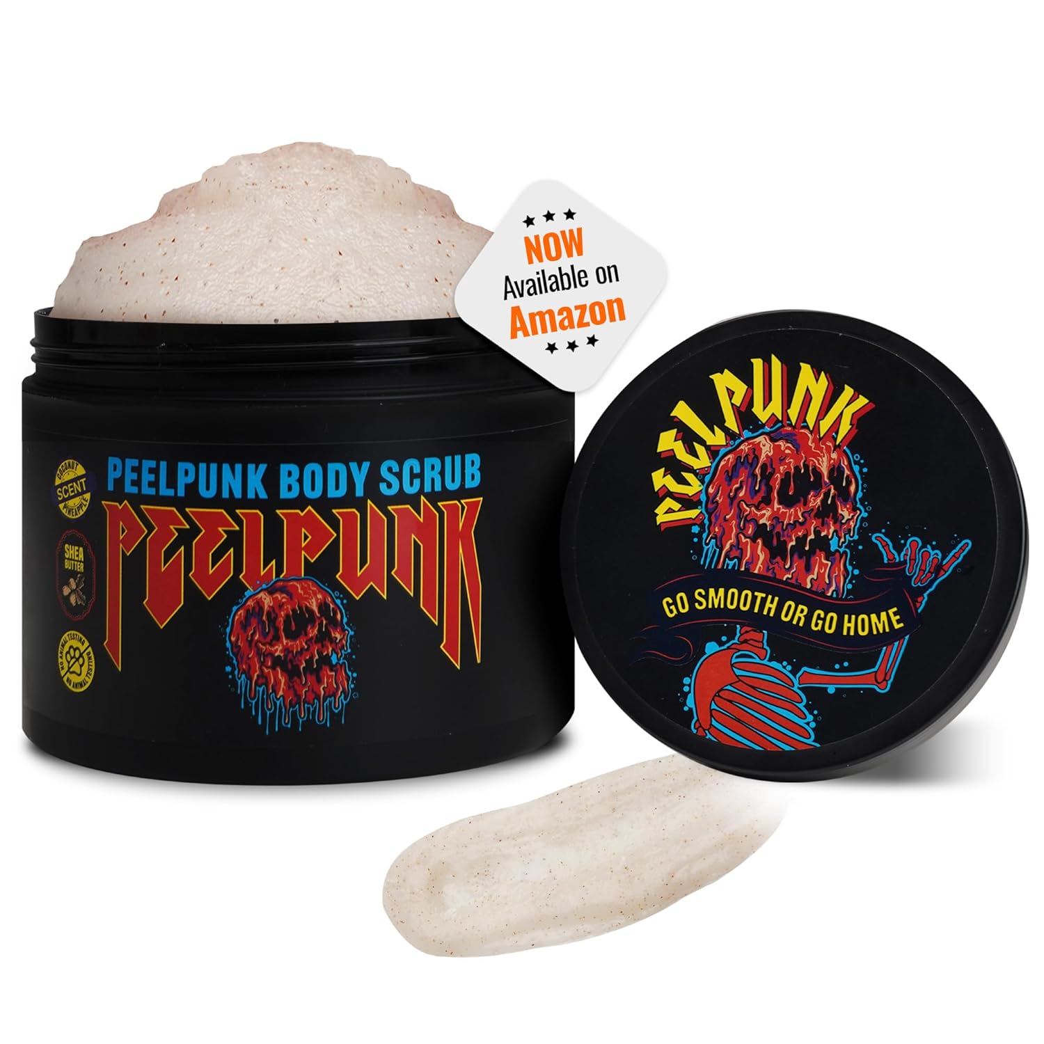 [Amazon Exclusive] PEELPUNK Exfoliating Body Scrub | JUMBO SIZE | Ideal Spa Gift for Pampering Self-Care | Ultra Hydrating Shea Sugar Scrub for All Skin Types | Nourishing Body Exfoliator 17.6oz