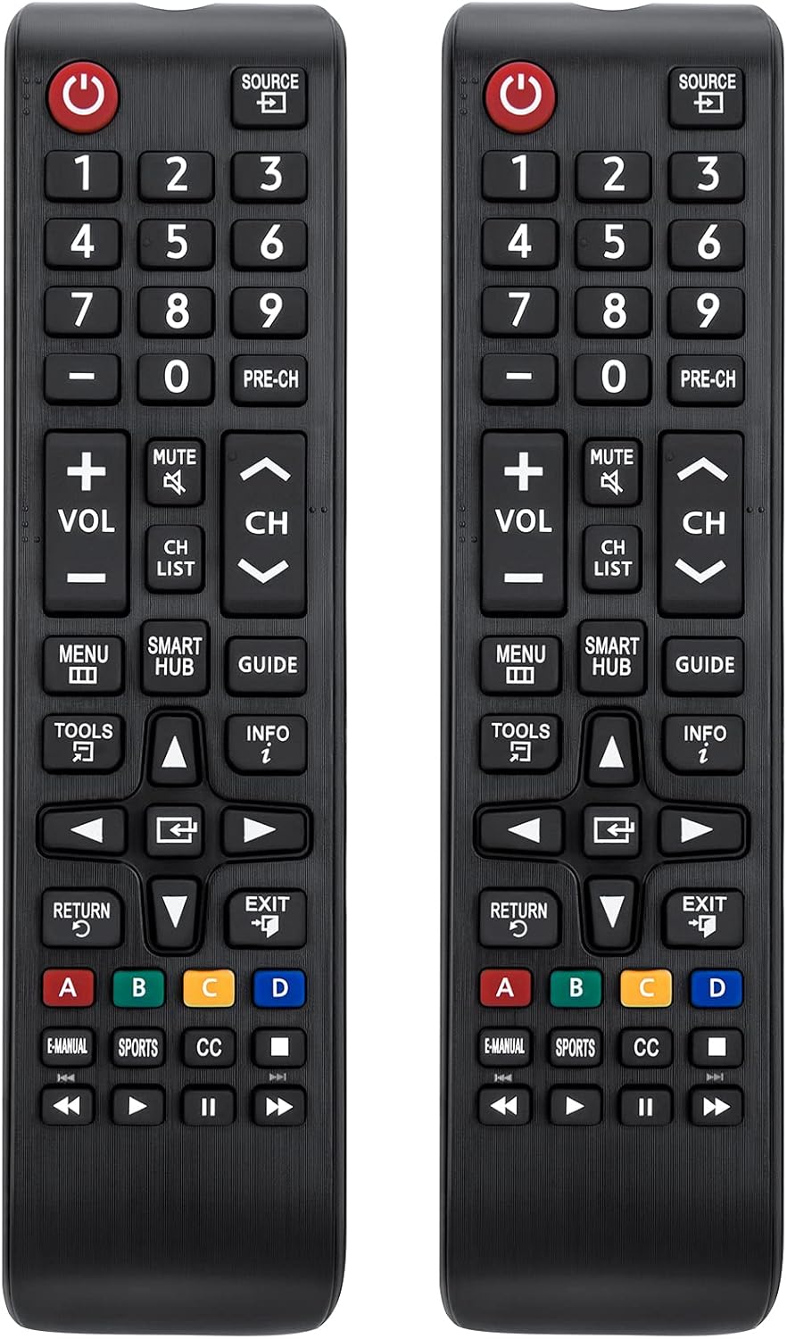 (Pack of 2) Universal for Samsung TV Remote, Replacement for Samsung Smart TV - LED LCD HDTV QLED SUHD UHD 4K 3D TV