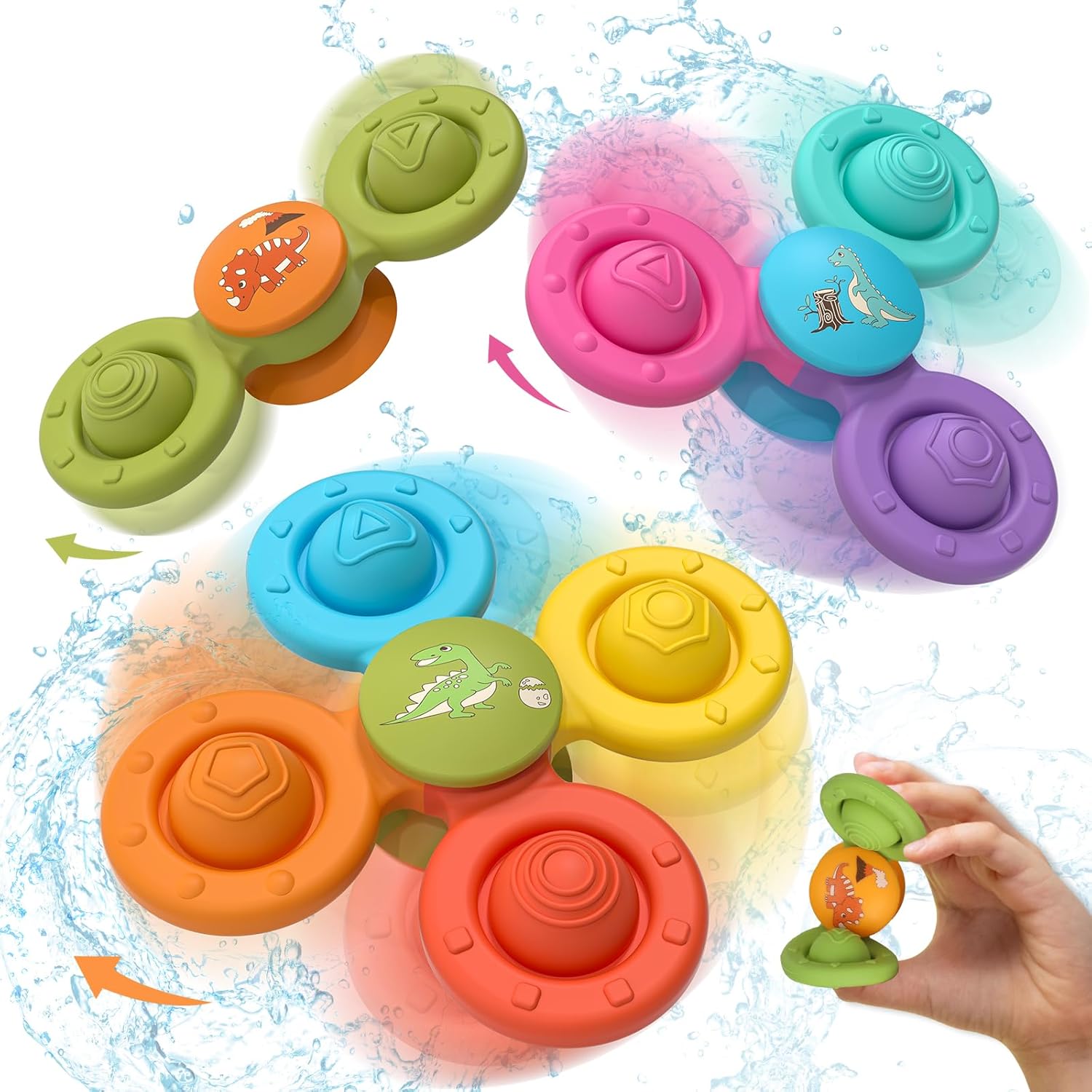 Lehoo Castle Baby Toy for 1 2 Year Old Boys Girls, Suction Cup Spinner Toddler Toys 2 3 Year Olds Boys Girl Gifts, Bath Toy for 1+ Year, Travel Sensory Toys for Babies Birthday Gifts for 1-3