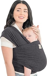 KeaBabies Baby Wraps Carrier - All in 1 Original Baby Sling Carrier, Easy To Wear, Hands Free Baby Carrier Newborn to Toddler, Breathable, Lightweight Infant Baby Carrier Wrap (Mystic Gray)