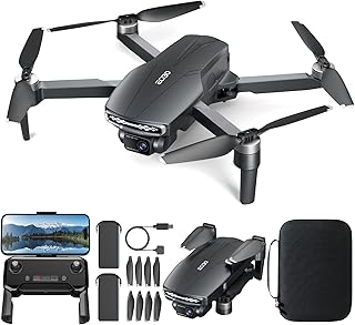 Brushless Motor Drone with 4K Camera for Adults Long Range FPV Video RC Drone with Optical Positioning,5G Transmission,120°FOV 90°Adjustable Lens,2Batteries,Carrying Case,Easy for Beginners,Under 249G