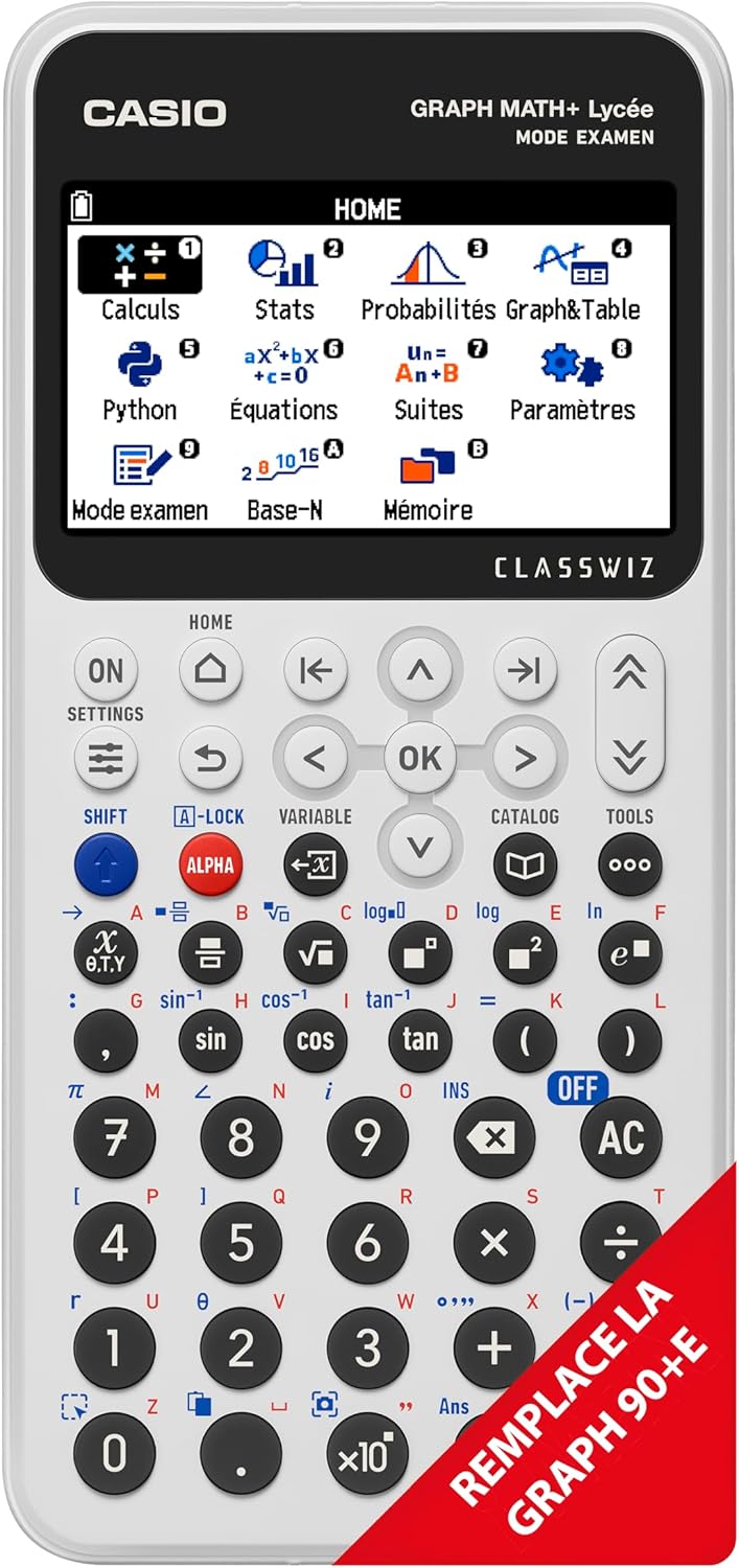 New CASIO Graph Math+ Graphing Calculator (French Version)
