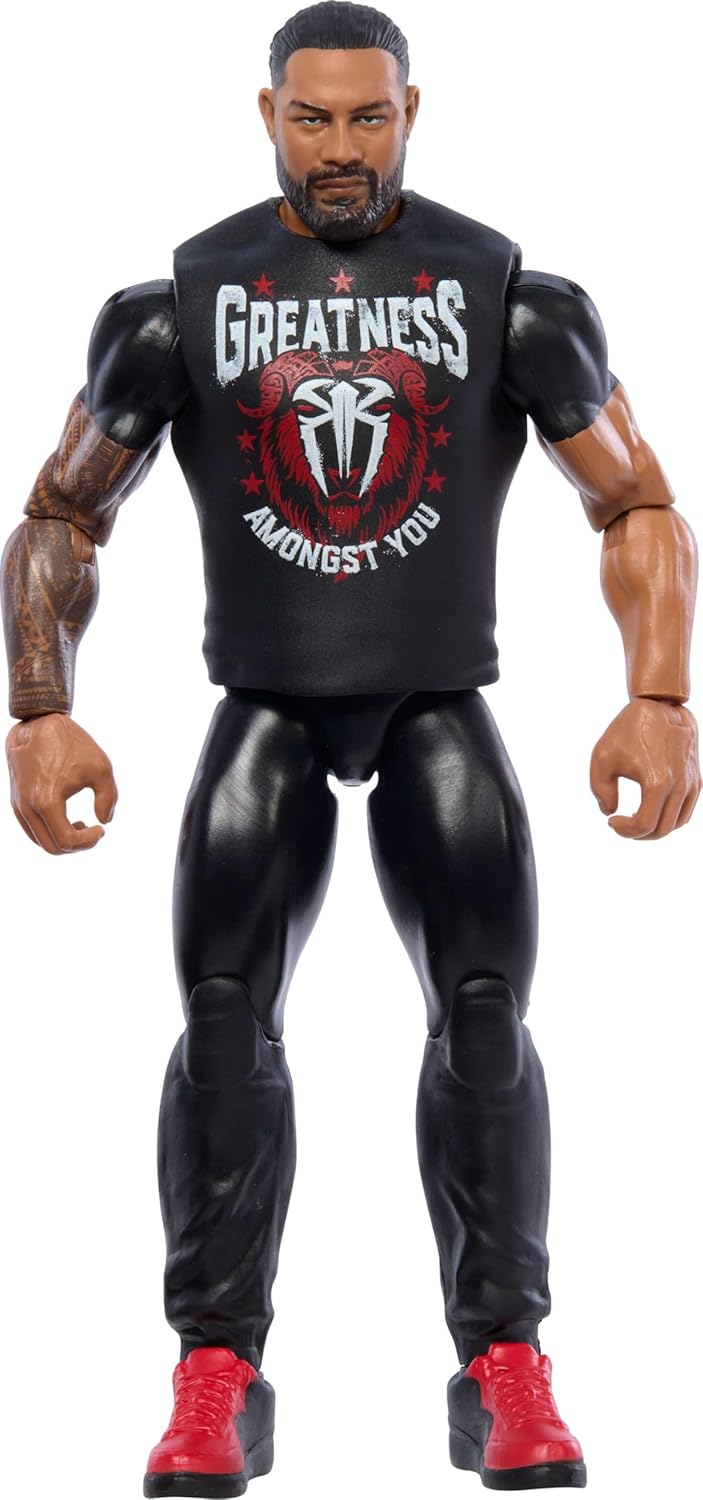Mattel WWE Roman Reigns Action Figure, Main Event Series #151 6-inch Collectible with 10 Articulation Points & Life-Like Look