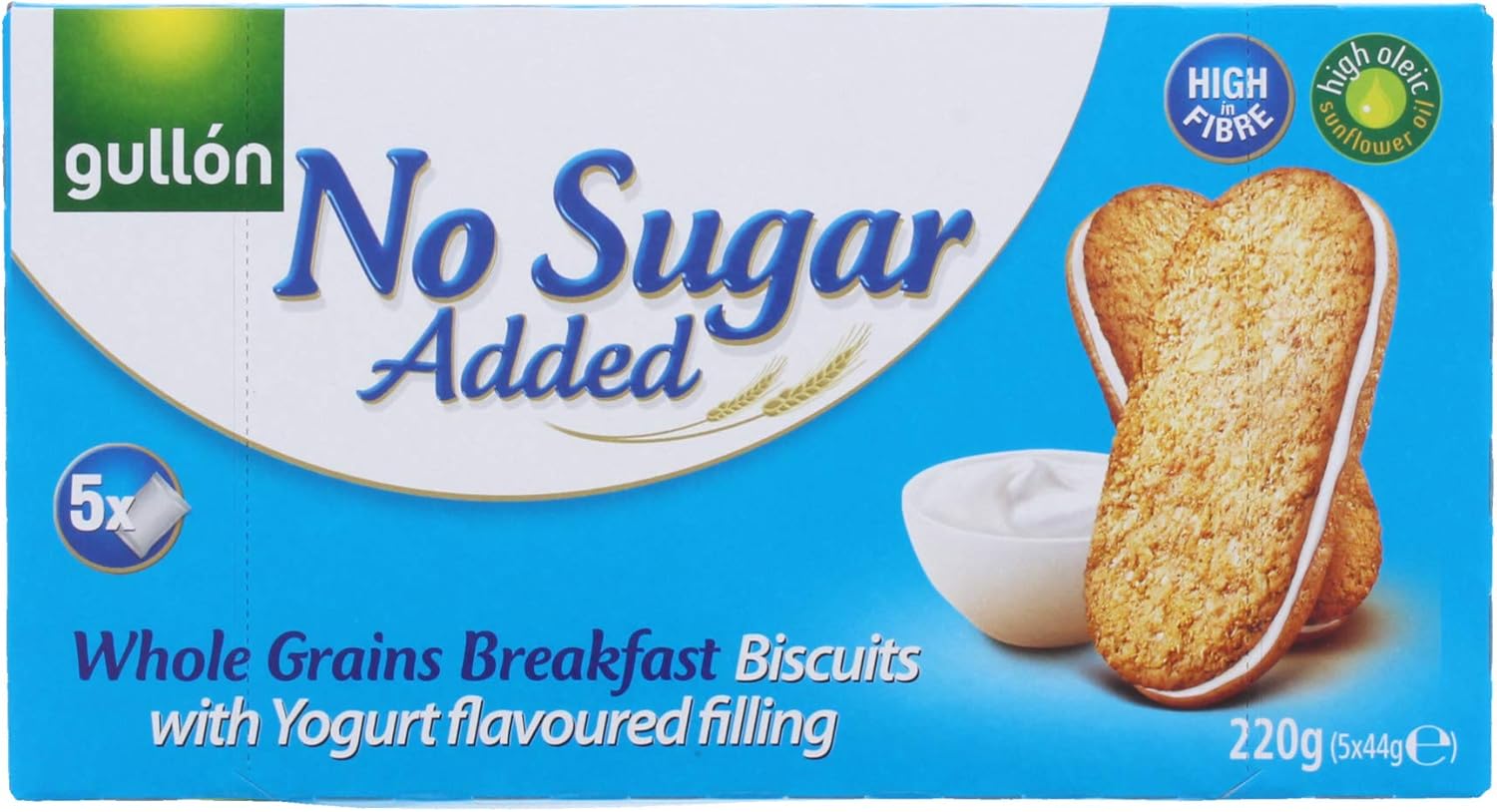 2 x GULLON No Added Sugar Whole Grains Breakfast Biscuits 220g