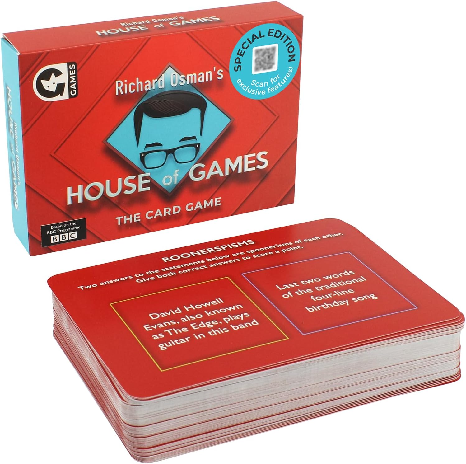Ginger Fox Official Richard Osman's House Of Games Card Game Special Edition. Fun Trivia Quiz Based On The BBC Show Of Puzzles And General Knowledge. Great Gift Idea For Fans