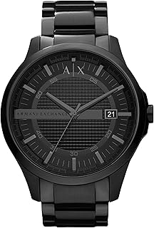 A｜X ARMANI EXCHANGE Men's Black Stainless Steel Watch (Model: AX2104)
