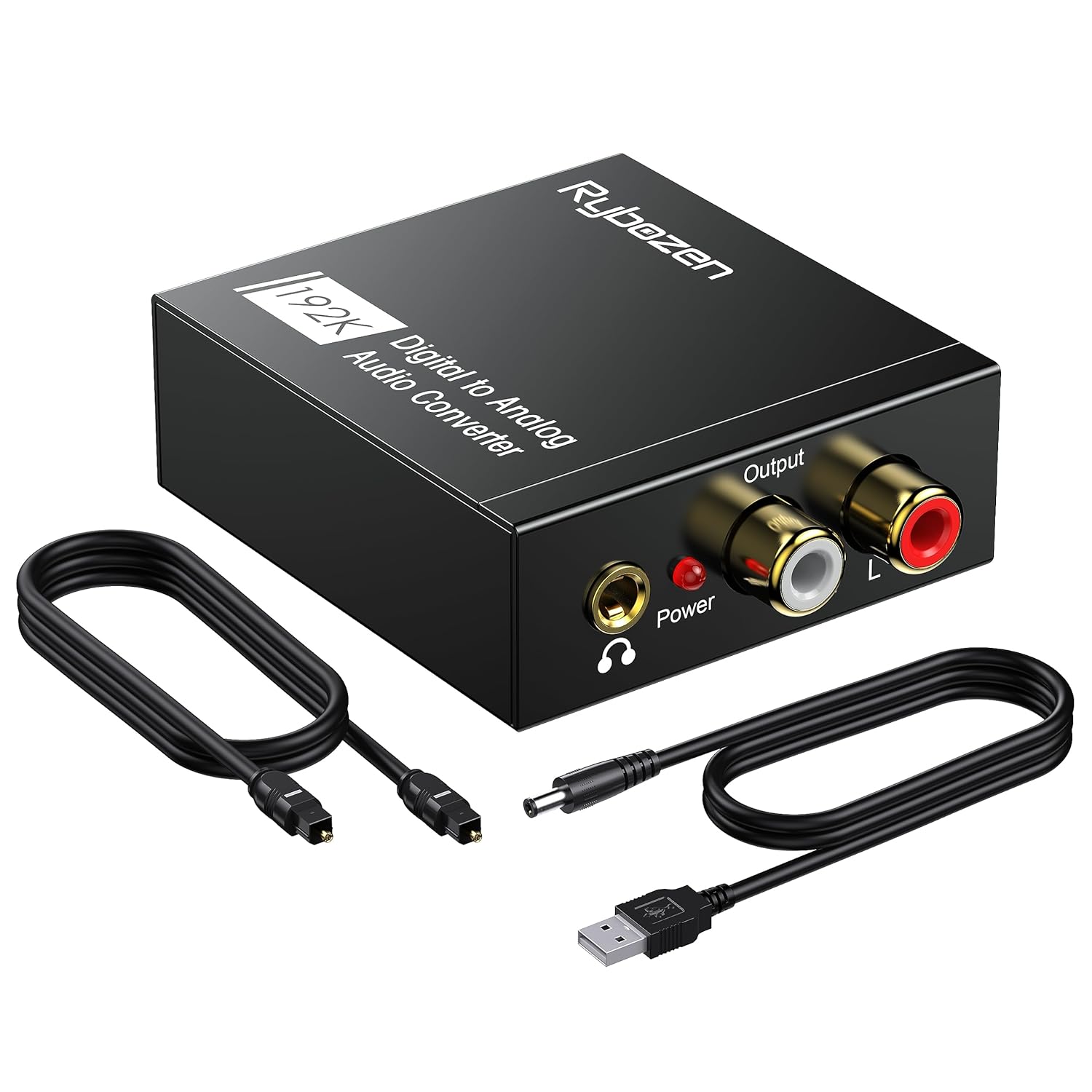 Digital to Analog Audio Converter 192KHz, DAC Digital SPDIF Coaxial Optical Convert to L/R RCA, Toslink Optical to 3.5mm Jack Audio Adapter for PS4 HD DVD Home Cinema Systems