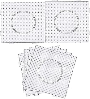 BANCHELLE Fuse Beads Boards 5mm, PegBoards Plastic Kits Large Square Clear, 6 PCS