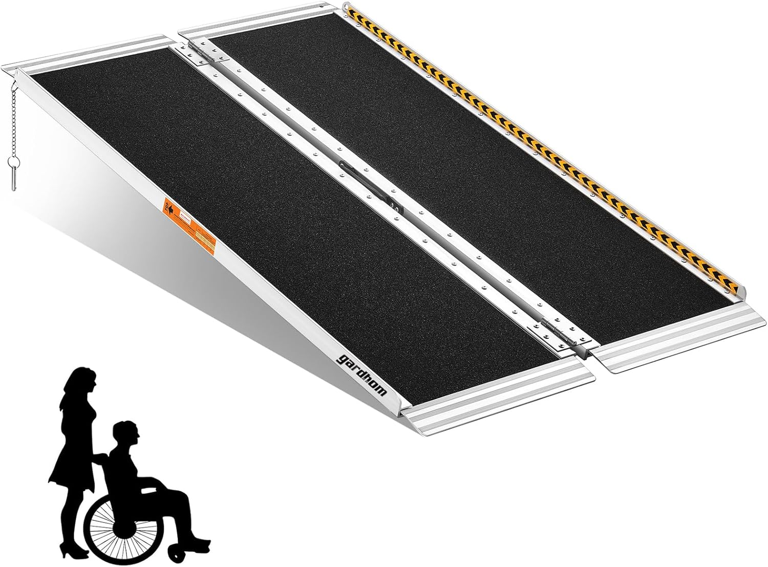 Wheelchair Ramp 4FT, gardhom 800 Lbs Aluminum Portable Folding Handicap Ramp Wheel Chair Ramp for Home Steps Threshold Doorways Stairs Curbs Scooter