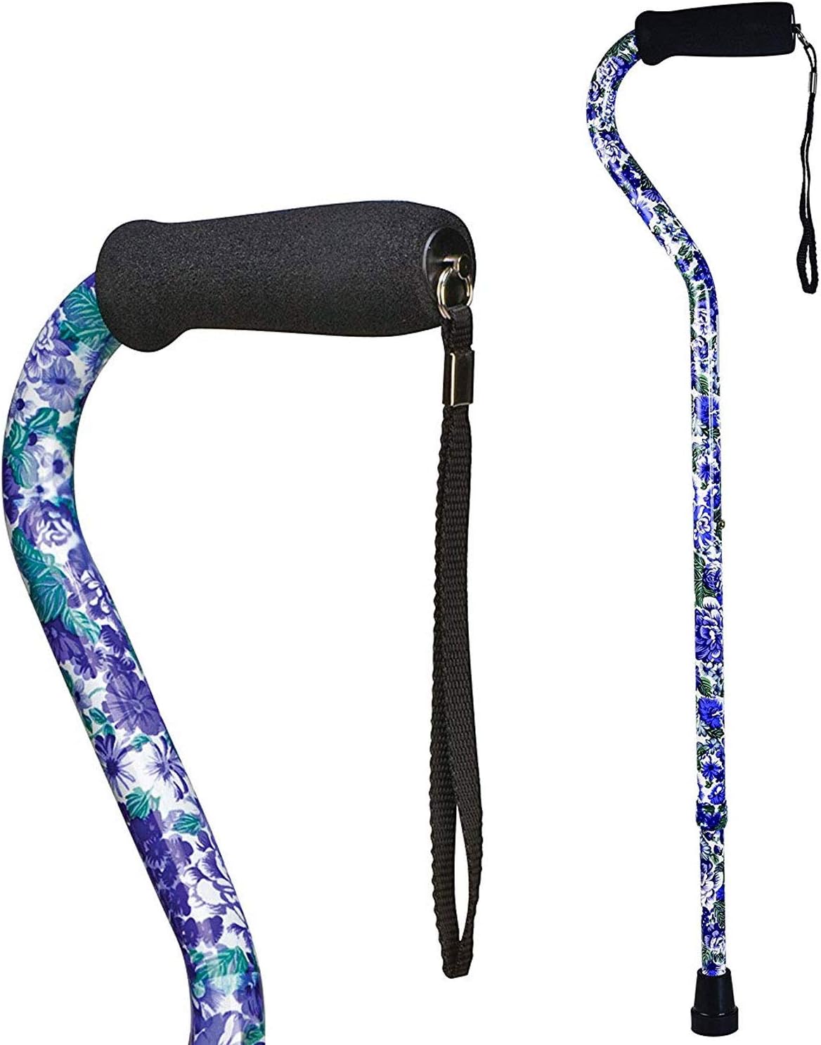 DMI Adjustable Designer Cane with Offset Handle