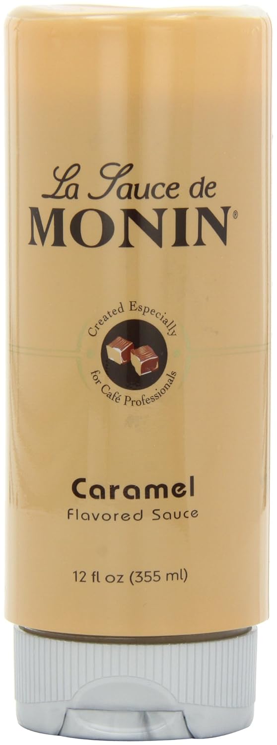 Monin - Gourmet Caramel Sauce, Rich and Buttery, Great for Desserts, Coffee, and Snacks, Gluten-Free, Non-GMO (12 Fl Oz, 6-Pack)