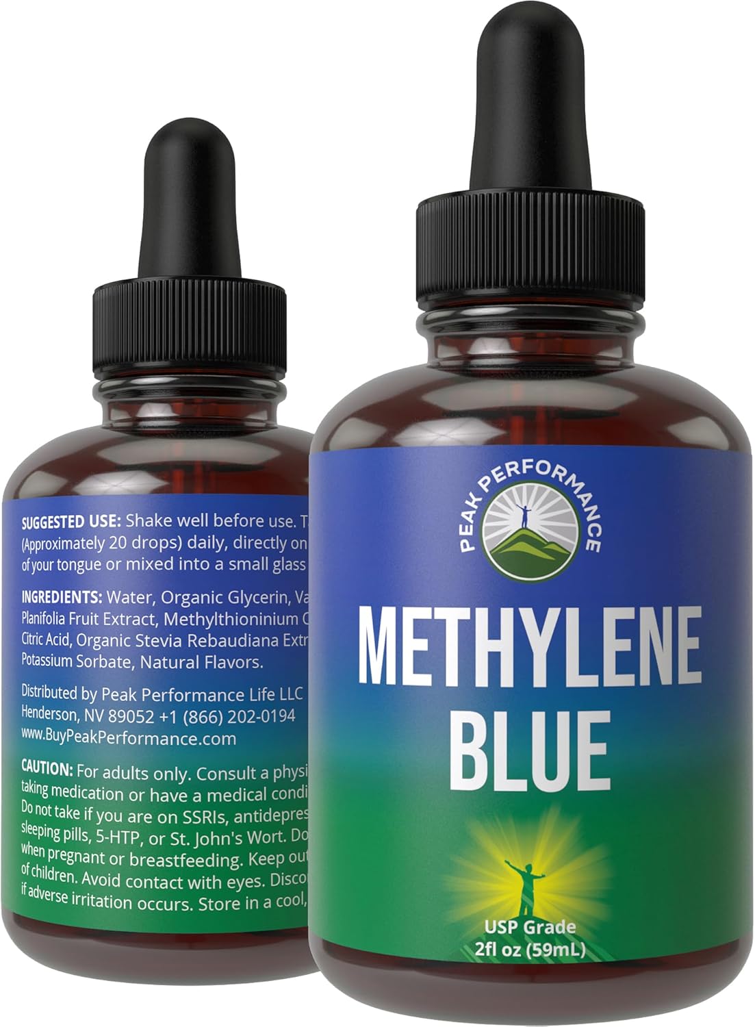 Methylene Blue Drops Ultra High Purity Pharmaceutical Grade Supplement For Humans. Vegan Methylene Blue Liquid Drops For Better Absorption. Support Memory, Focus, Clarity, and Healthy Aging